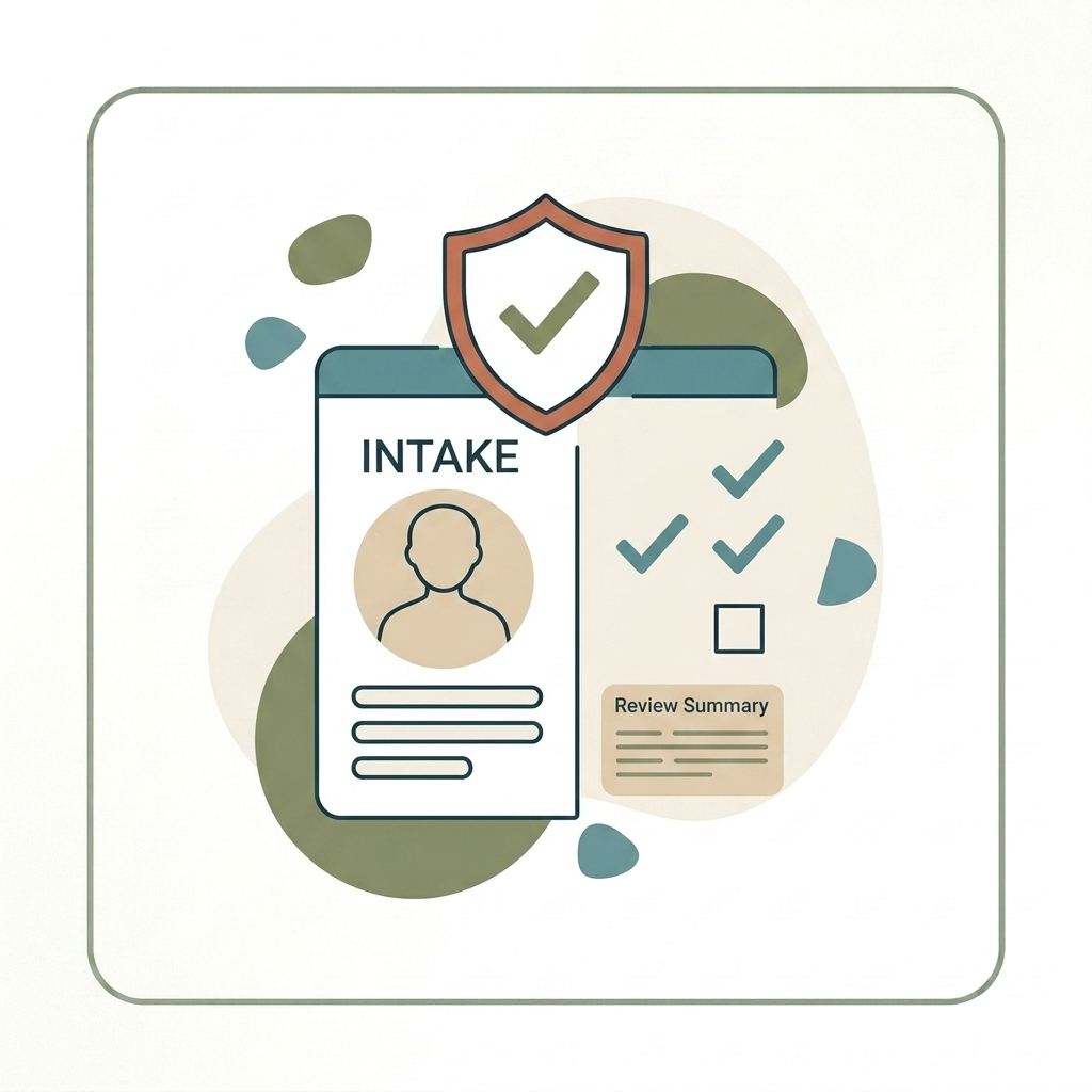 Review the intake summary